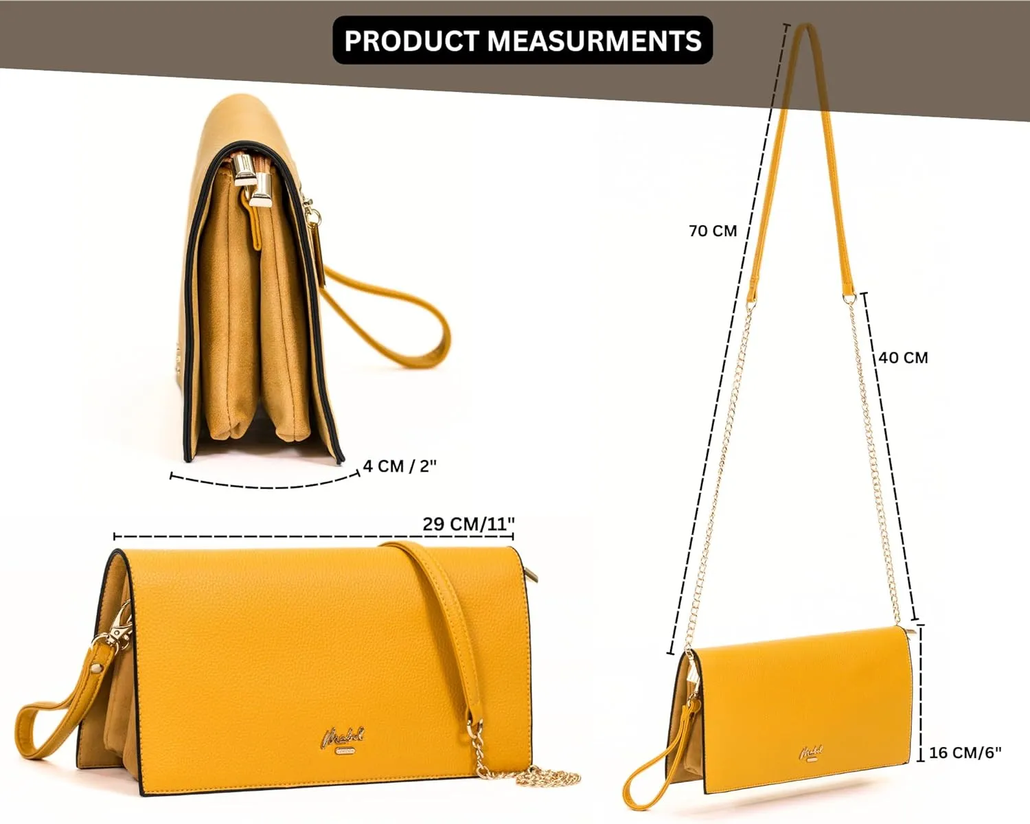Women's Wristlet Clutch  Spacious Multi-Compartment Purse with Long Strap  Eva
