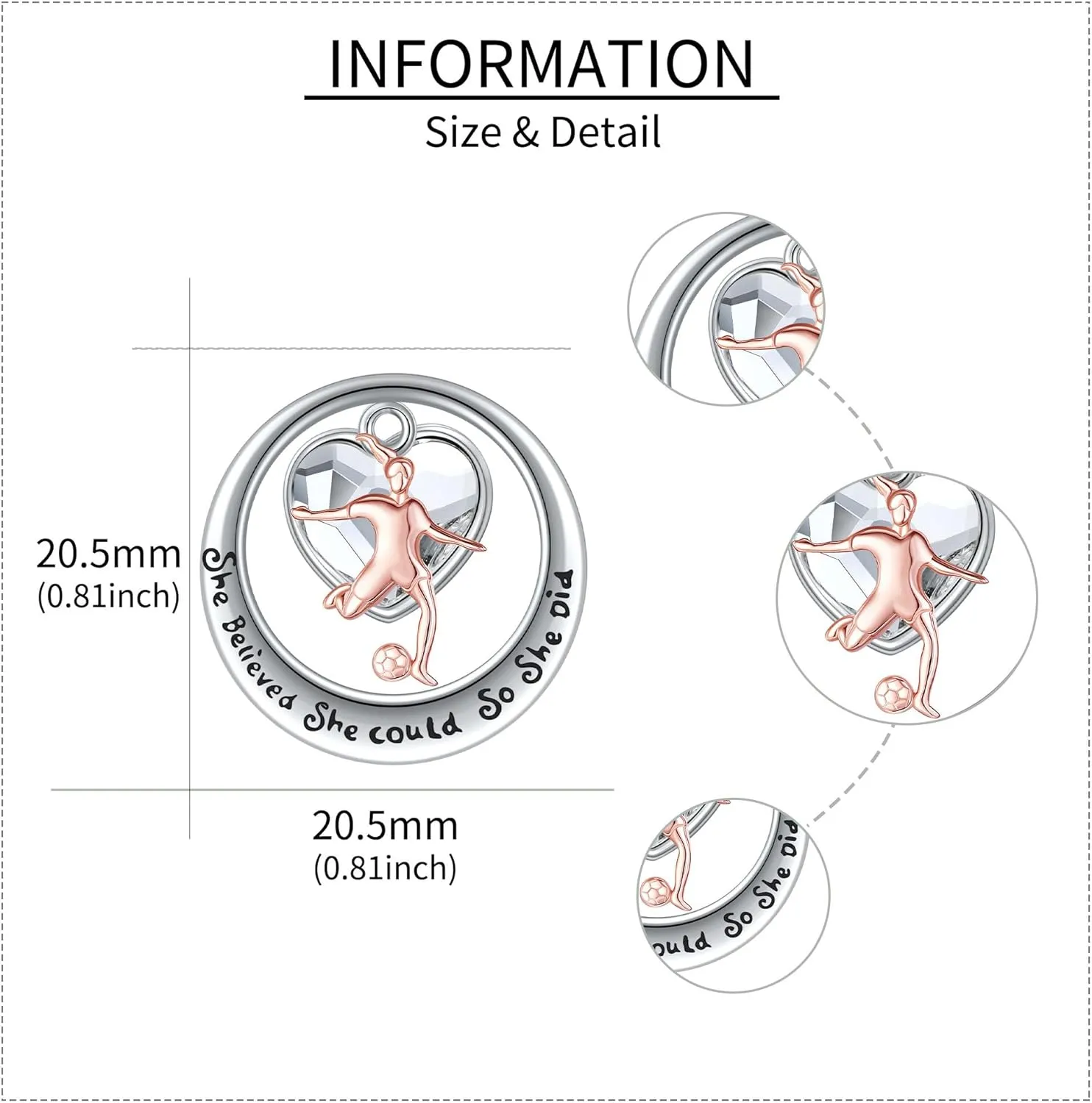 YFN Sport Lovers Jewelry Gifts Sterling Silver Cheerleading Cheer Soccer Golf Volleyball Gymnastics Basketball Ballerina Softball Pendant Necklace for Women and Sport Fans
