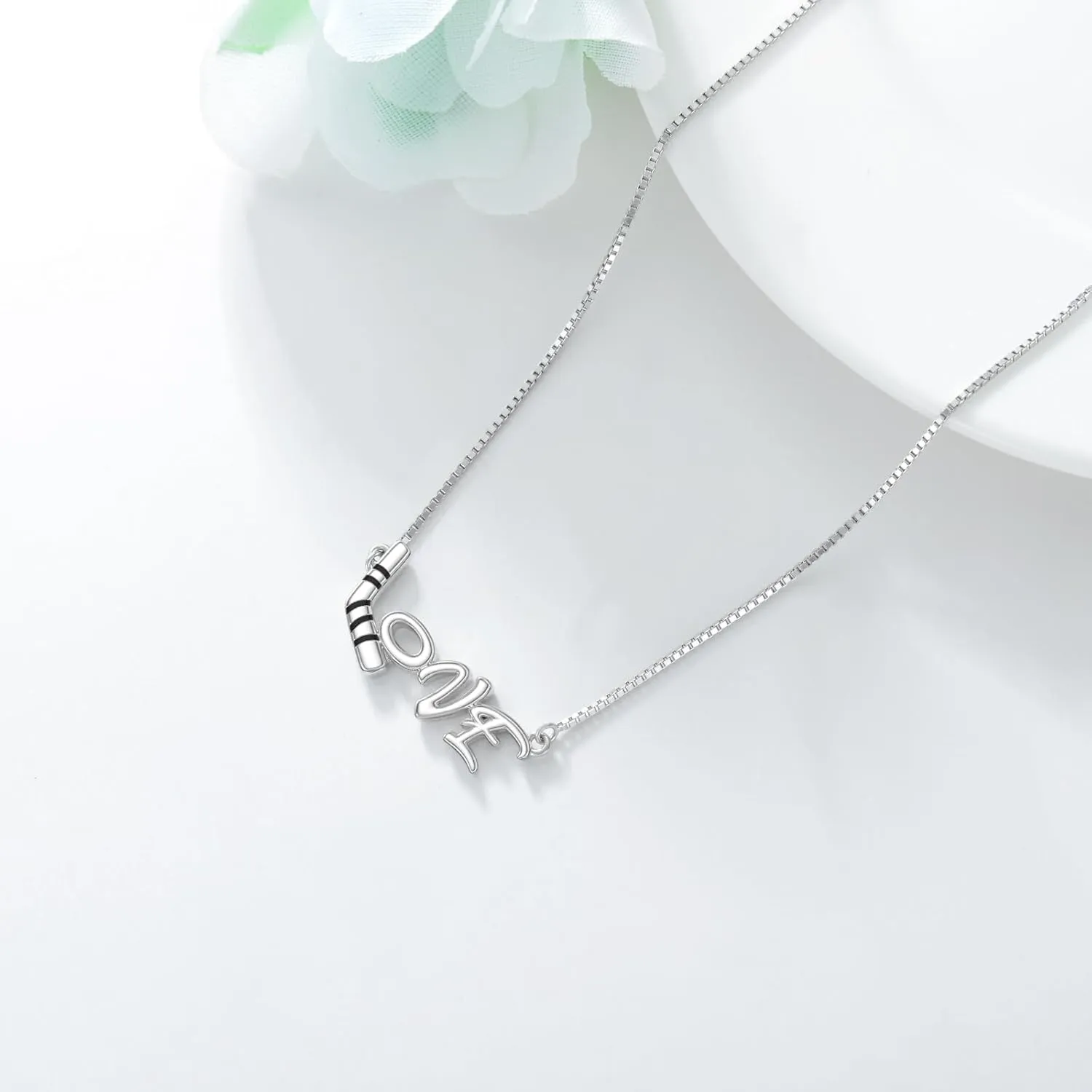 YFN Tennis Racket Necklace Basketball Volleyball Necklace for Women Sterling Silver Basketball Jewelry Basketball Gift for Basketball Player