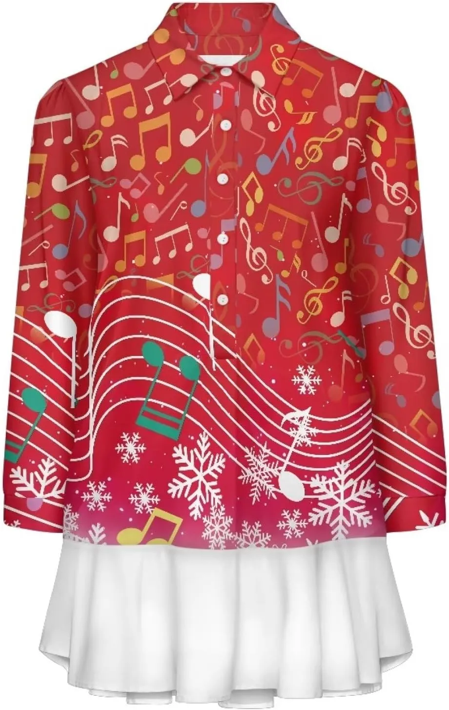 Youngerbaby Shirt Dresses for Woman Long Sleeve Mini Dresses Ruffle Hem Dresses with Pockets S-2XL