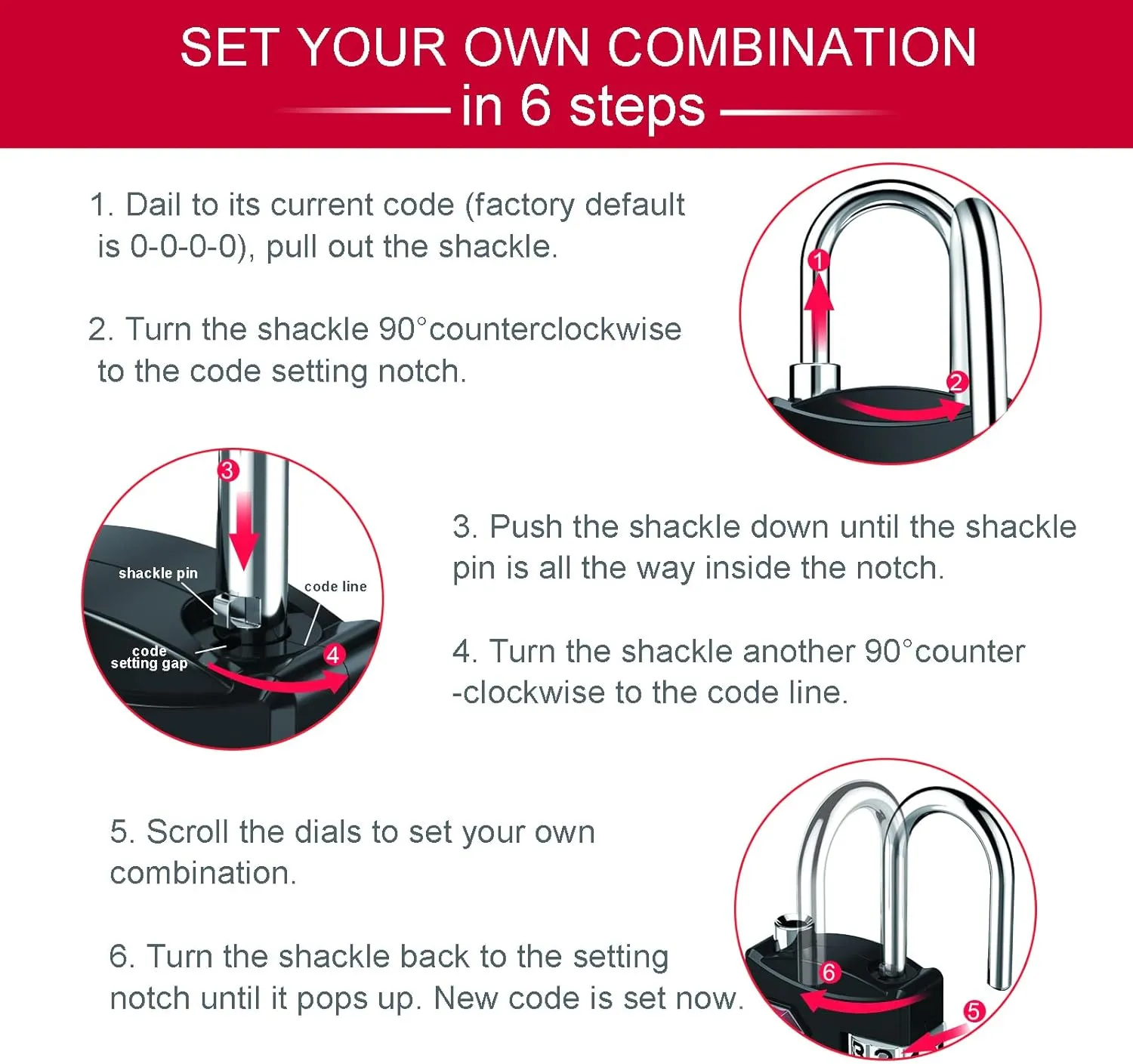 ZHEGE Luggage Lock, TSA Approved Travel Lock, 4 Digit Combination Padlock with Flexible Cable (80cm) for Suitcases, Backpack, Suitcase